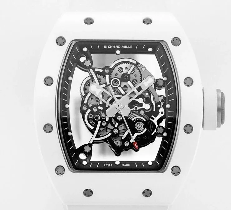Richard Mille RM055 White Ceramics Watch KV Factory Attractive 2567