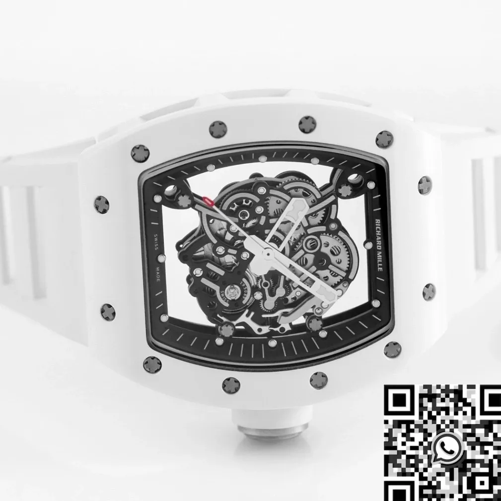 Richard Mille RM055 White Ceramics Watch KV Factory Attractive 2567