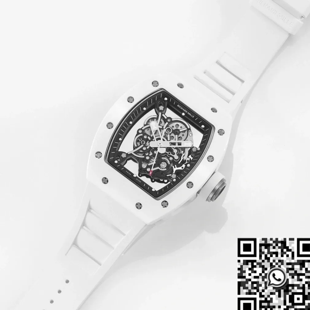 Richard Mille RM055 White Ceramics Watch KV Factory Attractive 2567