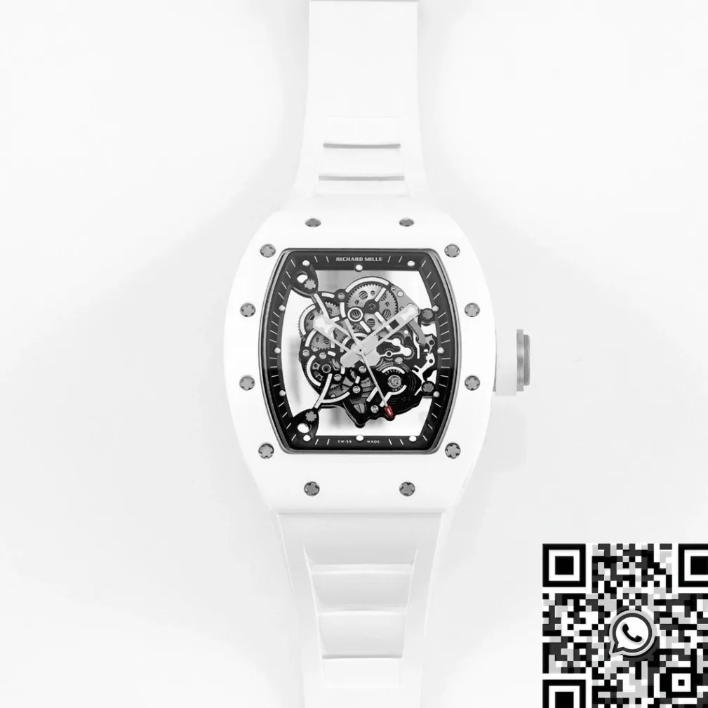 Richard Mille RM055 White Ceramics Watch KV Factory Attractive 2567