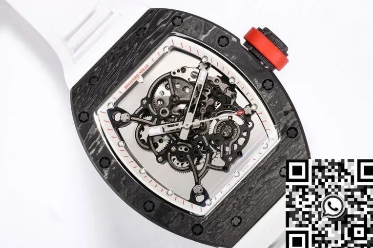 Richard Mille RM055 White Rubber Strap Watch BBR Factory UrbanChic 2579