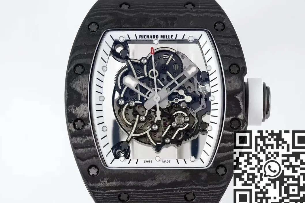 Richard Mille RM055 White Rubber Strap Watch ZF Factory Practical 2279
