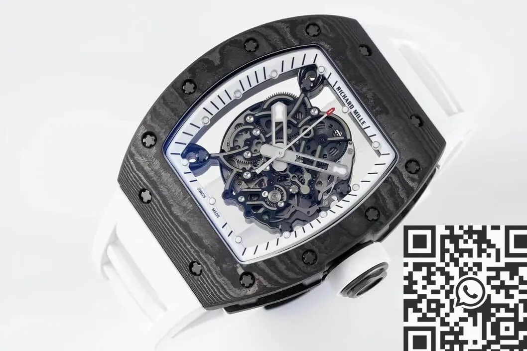 Richard Mille RM055 White Rubber Strap Watch ZF Factory Practical 2279