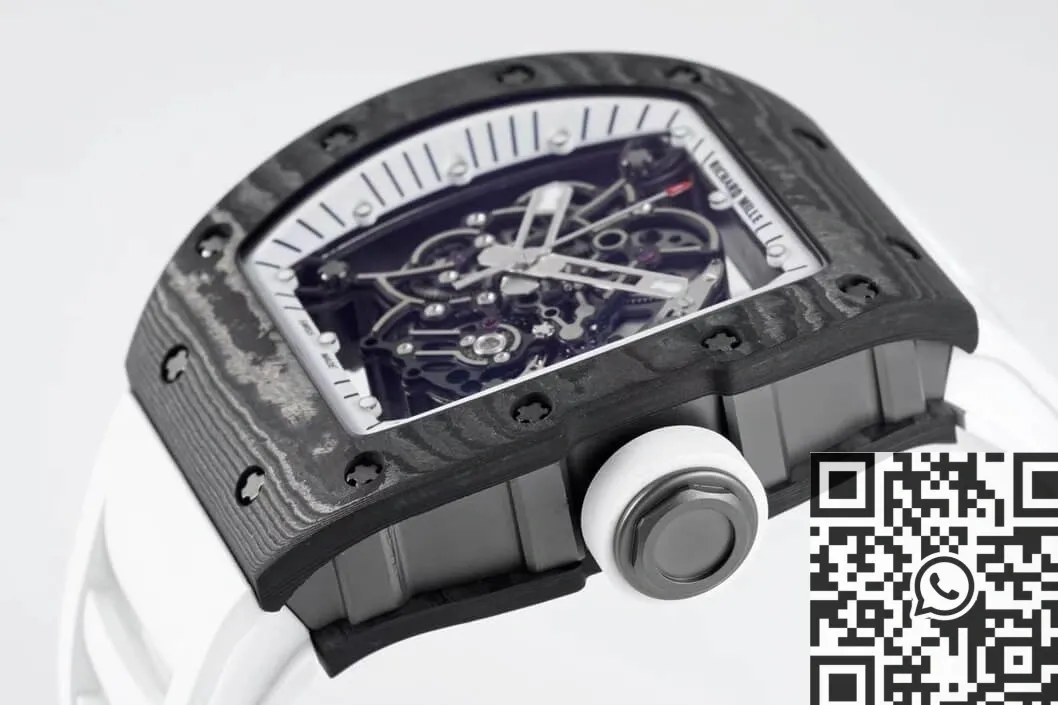 Richard Mille RM055 White Rubber Strap Watch ZF Factory Practical 2279