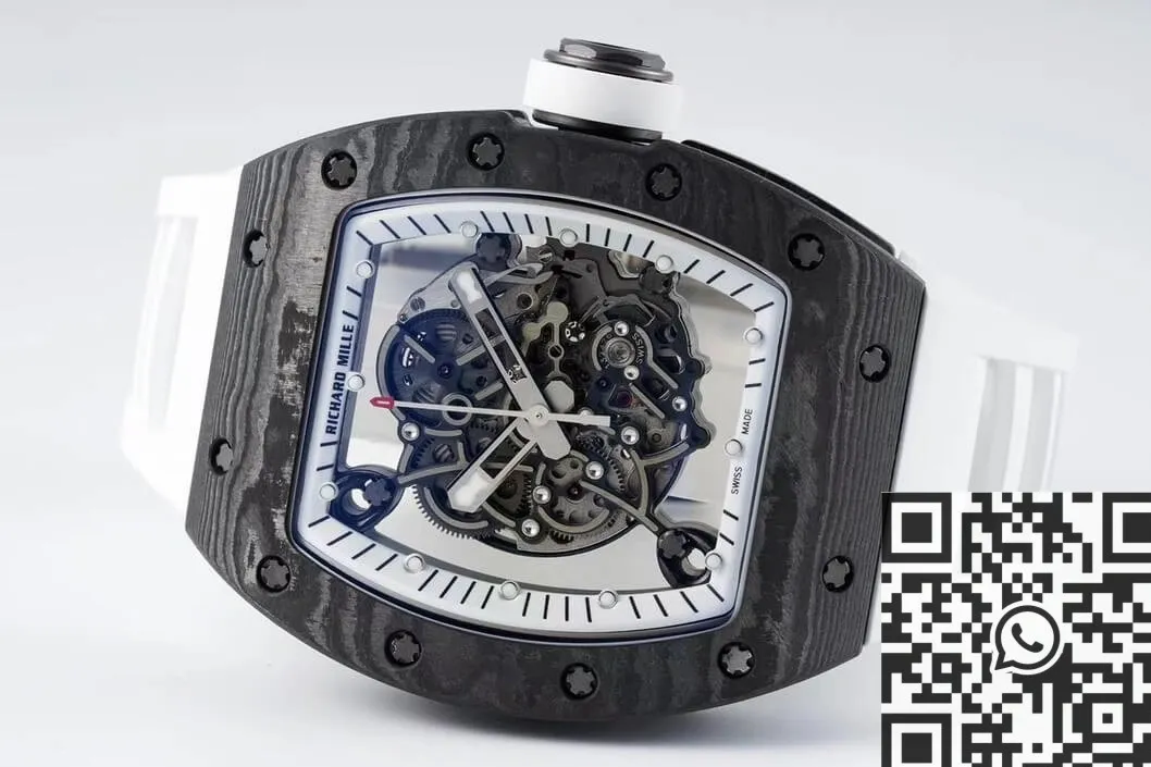 Richard Mille RM055 White Rubber Strap Watch ZF Factory Practical 2279