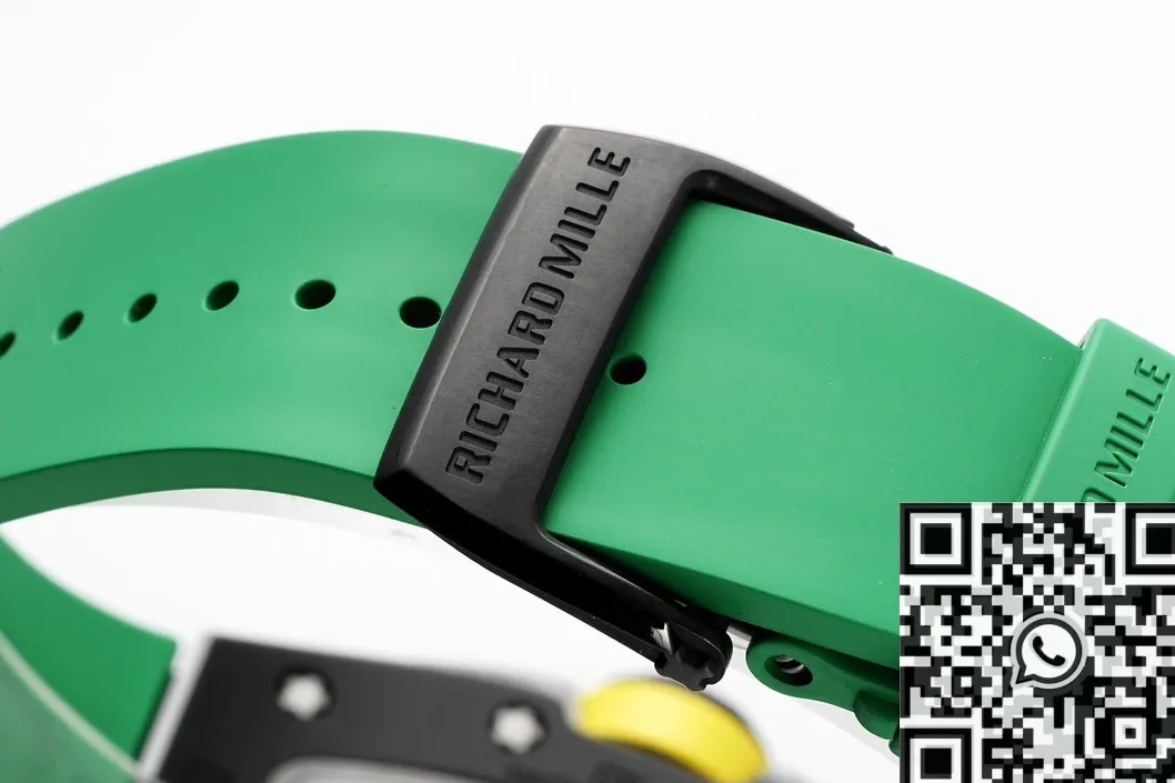 Compact Richard Mille RM061 Black Ceramics Green Strap Watch ZF Factory 2280