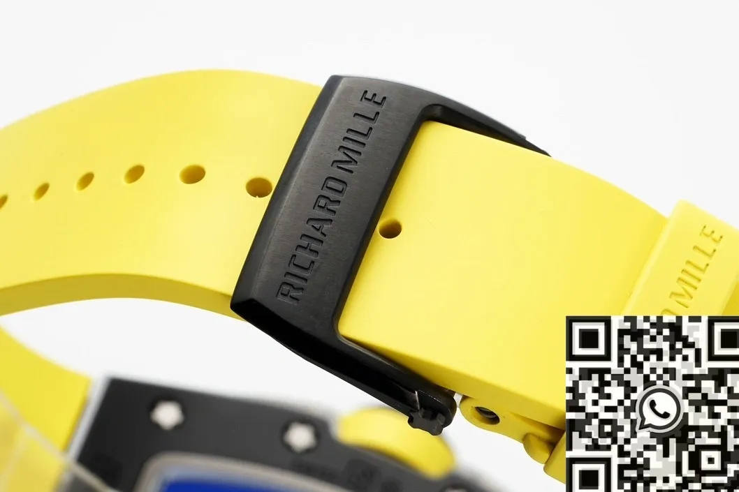 HighPerformance Richard Mille RM061 Black Ceramics Yellow Strap Watch ZF Factory 2281