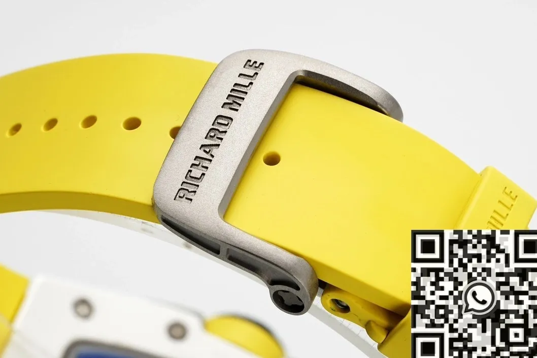 FreshLook Richard Mille RM061 White Ceramics Yellow Strap Watches ZF Factory 2285