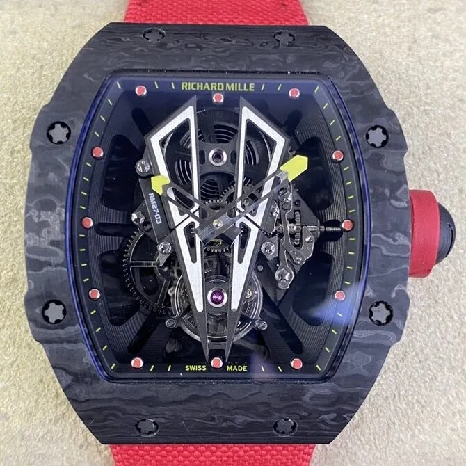 Richard Mille RM27-03 Tourbillon Black Carbon Fiber Watch BBR Factory SmoothTexture 2583