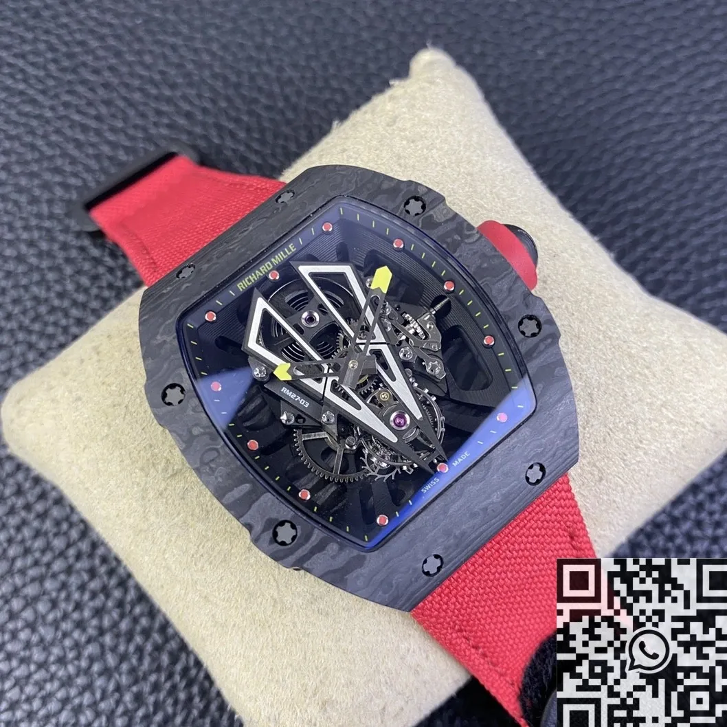 Richard Mille RM27-03 Tourbillon Black Carbon Fiber Watch BBR Factory SmoothTexture 2583