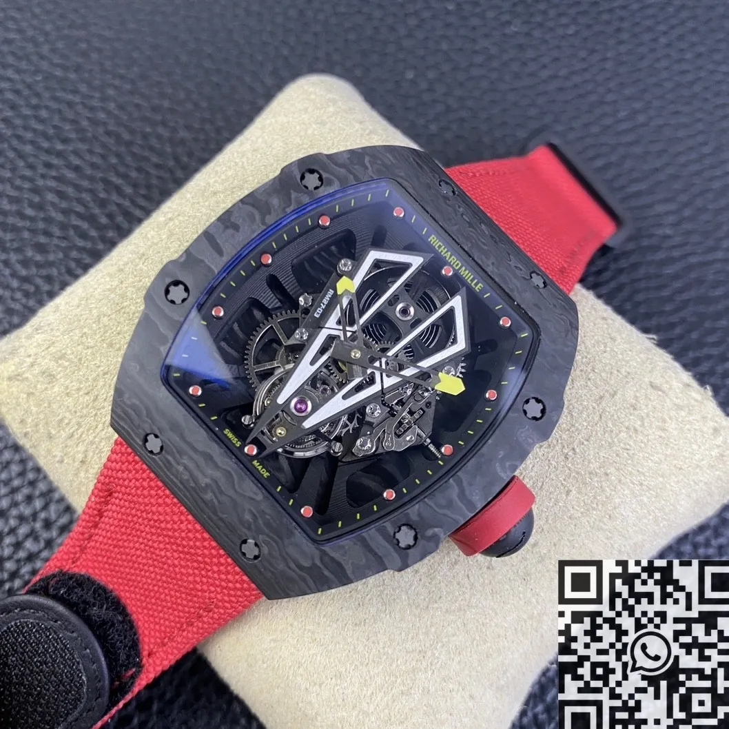 Richard Mille RM27-03 Tourbillon Black Carbon Fiber Watch BBR Factory SmoothTexture 2583