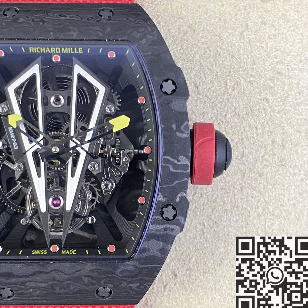 Richard Mille RM27-03 Tourbillon Black Carbon Fiber Watch BBR Factory SmoothTexture 2583