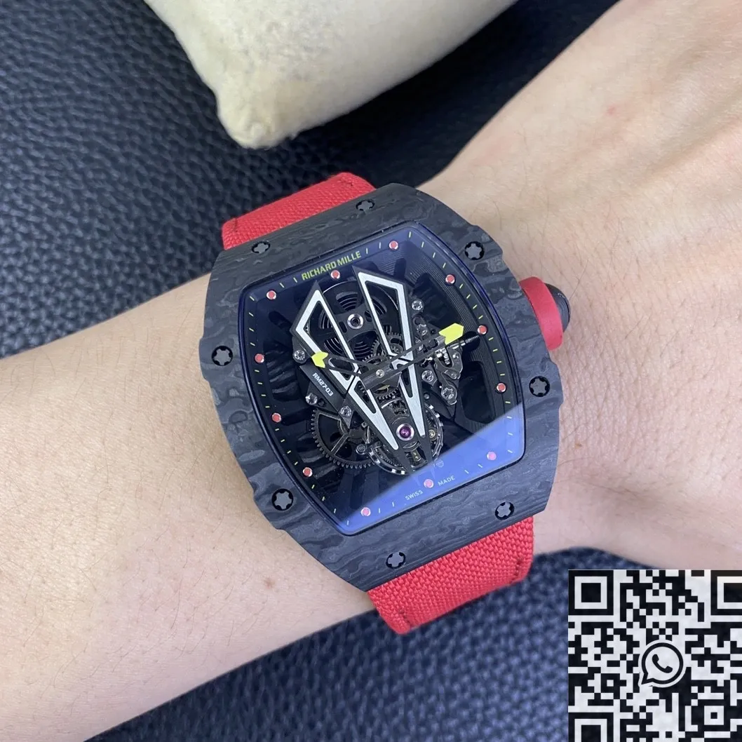 Richard Mille RM27-03 Tourbillon Black Carbon Fiber Watch BBR Factory SmoothTexture 2583