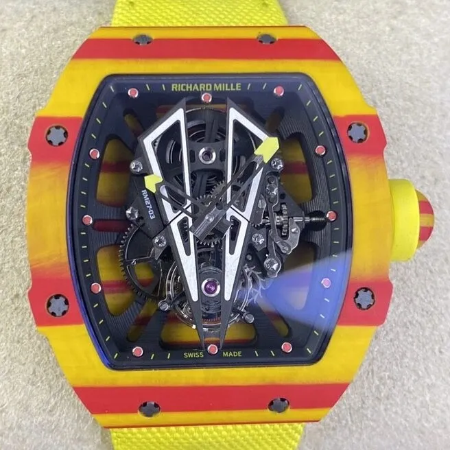 Richard Mille RM27-03 Tourbillon Yellow Strap Watch BBR Factory Snug 2595