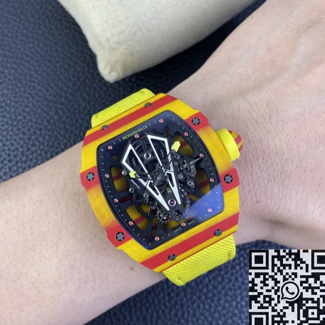 Richard Mille RM27-03 Tourbillon Yellow Strap Watch BBR Factory Snug 2595