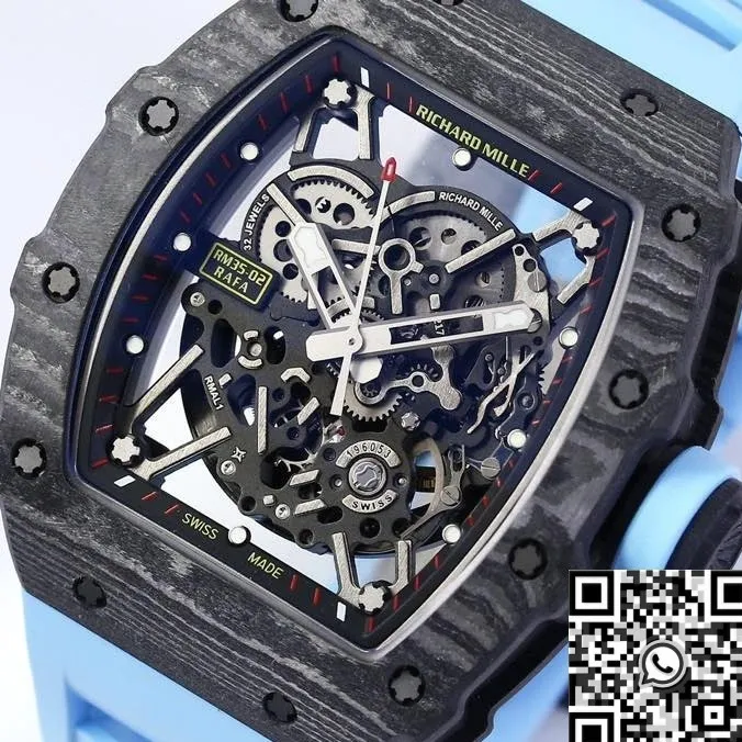 Richard Mille RM35-02 Blue Strap Watch BBR Factory Popular 2590