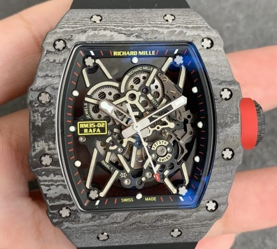 Effortless Richard Mille RM35-02 Carbon Fiber Case Watch ZF Factory 2286