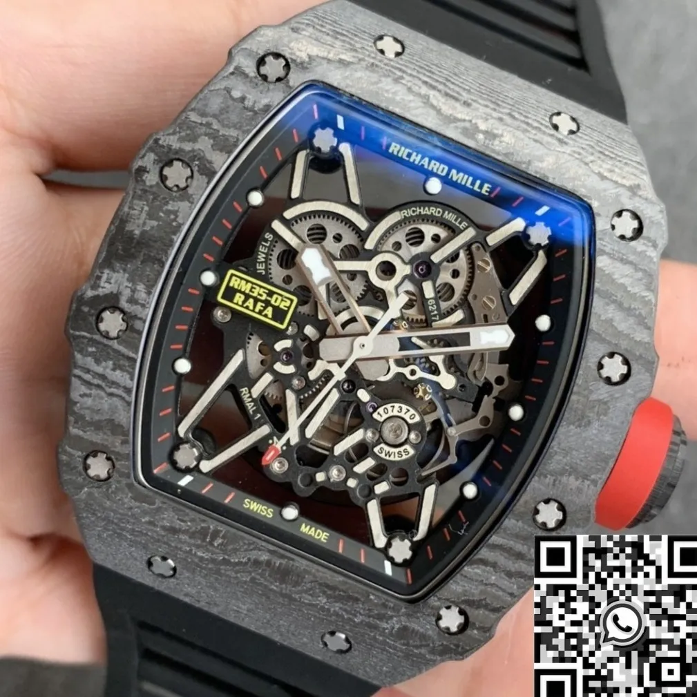 Effortless Richard Mille RM35-02 Carbon Fiber Case Watch ZF Factory 2286