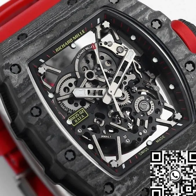 Richard Mille RM35-02 Red Strap Watch BBR Factory Cozy 2594