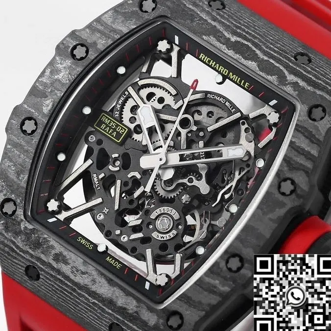 Richard Mille RM35-02 Red Strap Watch BBR Factory Cozy 2594