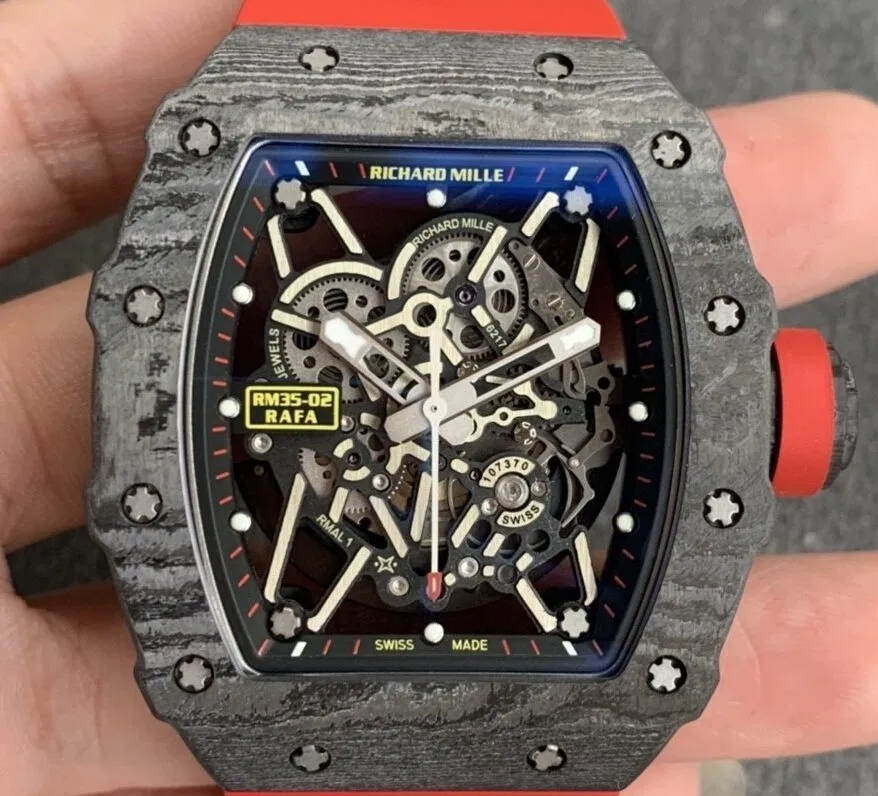 HighQuality Richard Mille RM35-02 Red Strap Watch ZF Factory 2287