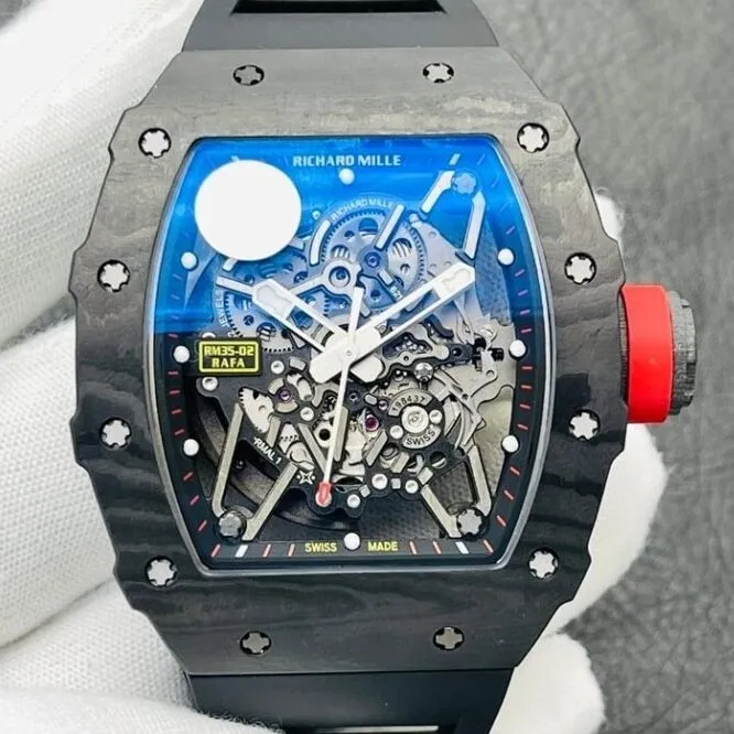 Snug Richard Mille RM35-02 V3 Black Rubber Strap Watch ZF Factory 2289