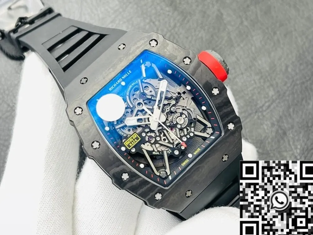 Snug Richard Mille RM35-02 V3 Black Rubber Strap Watch ZF Factory 2289