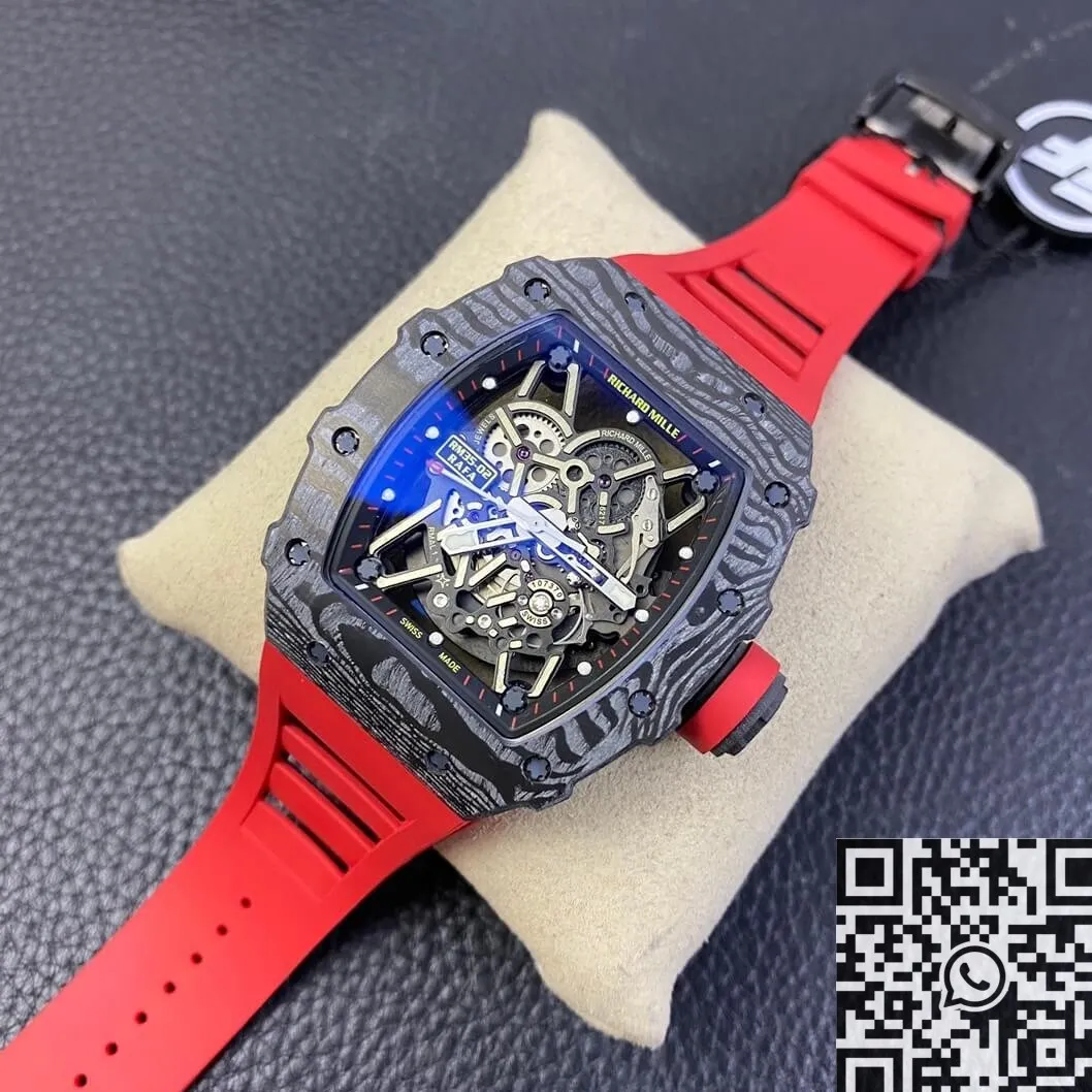 WaterResistant Richard Mille RM35-02 V3 Red Rubber Strap Watch ZF Factory 2288