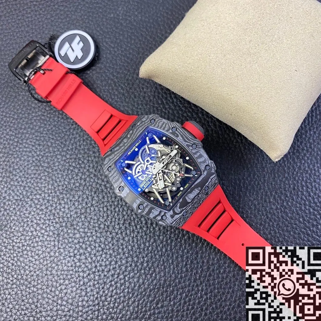 WaterResistant Richard Mille RM35-02 V3 Red Rubber Strap Watch ZF Factory 2288