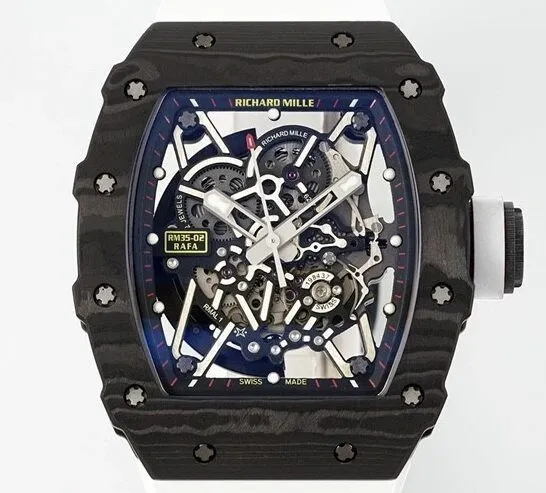 Richard Mille RM35-02 V3 White Rubber Strap Watch ZF Factory Youthful 2290