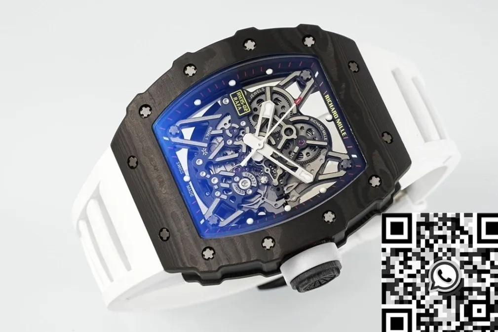 Richard Mille RM35-02 V3 White Rubber Strap Watch ZF Factory Youthful 2290