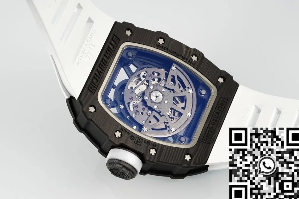 Richard Mille RM35-02 V3 White Rubber Strap Watch ZF Factory Youthful 2290