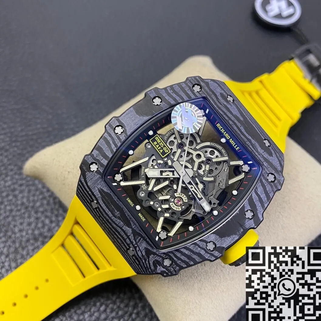 Richard Mille RM35-02 V3 Yellow Rubber Strap Watch ZF Factory ZeroBulk 2293