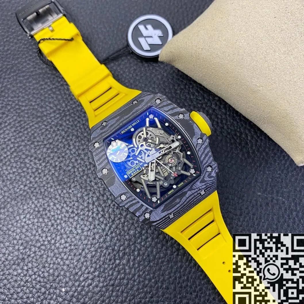 Richard Mille RM35-02 V3 Yellow Rubber Strap Watch ZF Factory ZeroBulk 2293