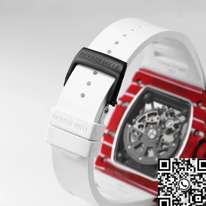 Resilient Richard Mille RM35-02 White Strap Carbon Fiber Watch BBR Factory 2593