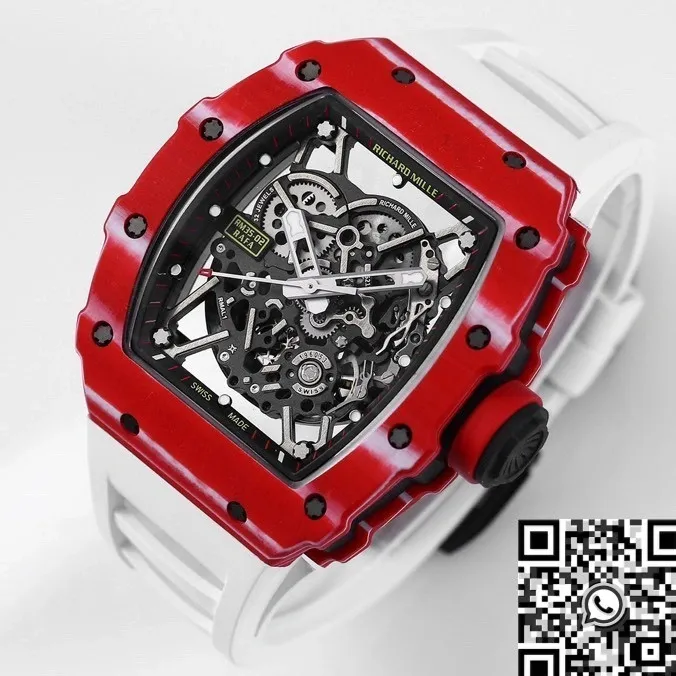 Resilient Richard Mille RM35-02 White Strap Carbon Fiber Watch BBR Factory 2593