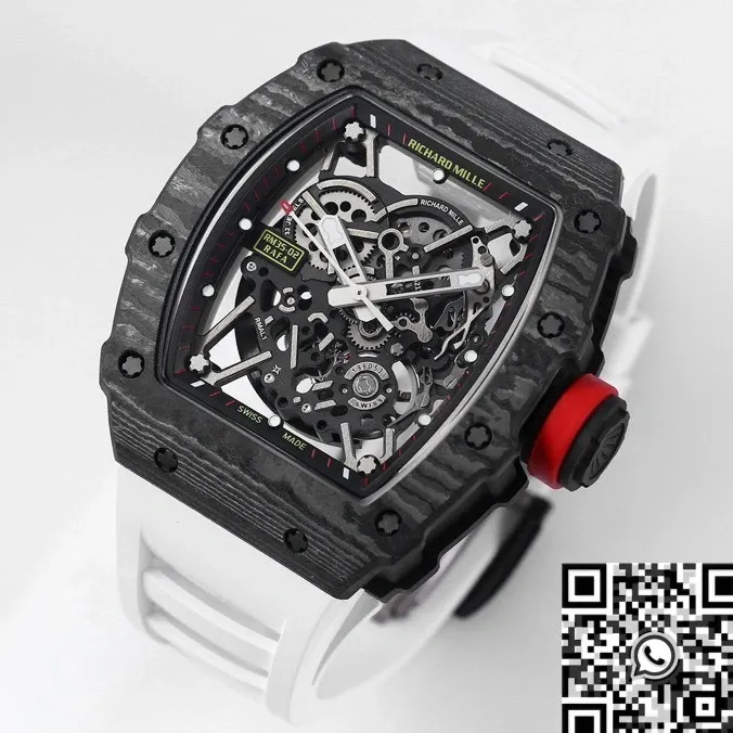 Comfortable Richard Mille RM35-02 White Strap Watch BBR Factory 2596