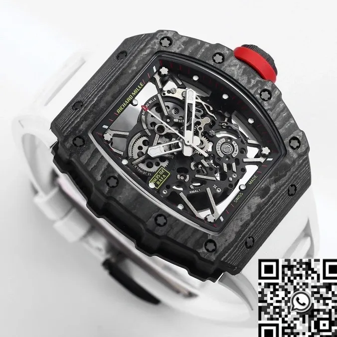 Comfortable Richard Mille RM35-02 White Strap Watch BBR Factory 2596