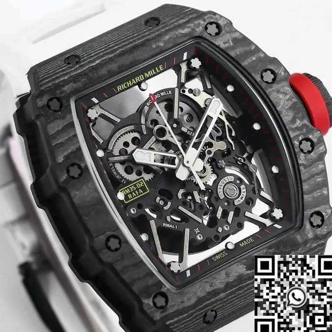 Comfortable Richard Mille RM35-02 White Strap Watch BBR Factory 2596