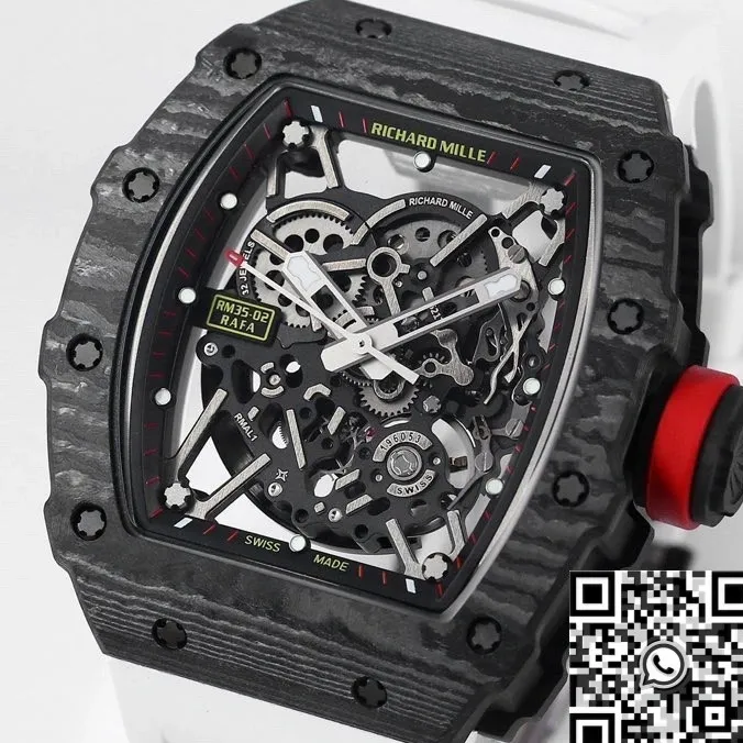 Comfortable Richard Mille RM35-02 White Strap Watch BBR Factory 2596