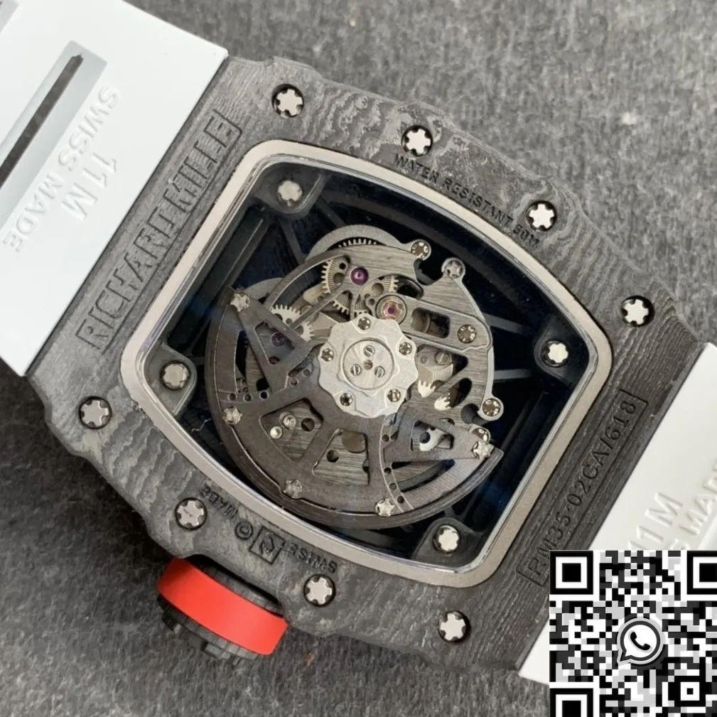 Reliable Richard Mille RM35-02 White Strap Watch ZF Factory 2291