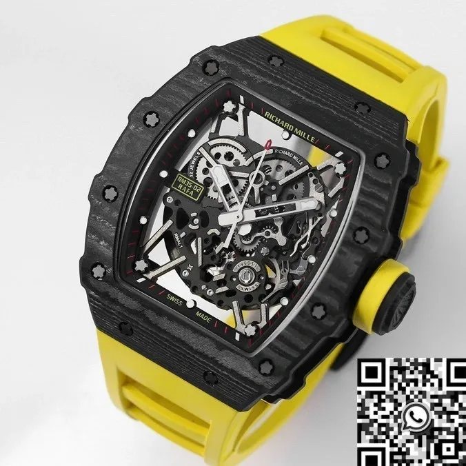 Reliable Richard Mille RM35-02 Yellow Strap Watch BBR Factory 2586