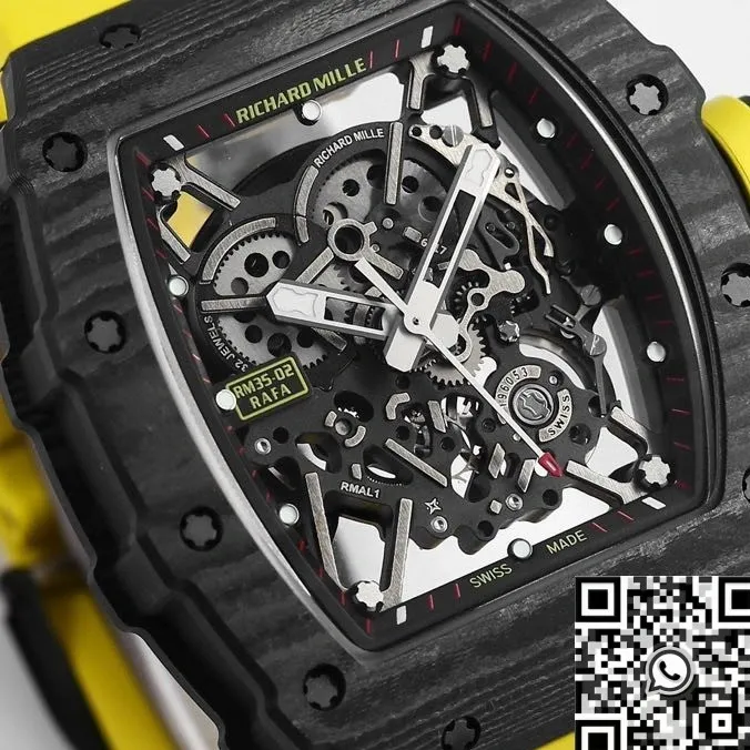 Reliable Richard Mille RM35-02 Yellow Strap Watch BBR Factory 2586