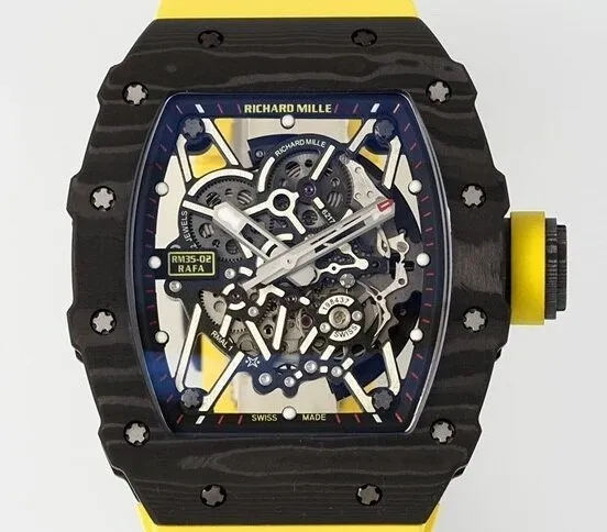 Richard Mille RM35-02 Yellow Strap Watch ZF Factory Youthful 2294