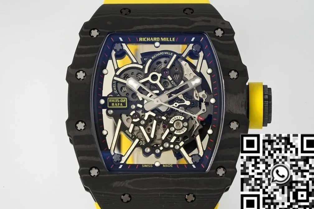 Richard Mille RM35-02 Yellow Strap Watch ZF Factory Youthful 2294