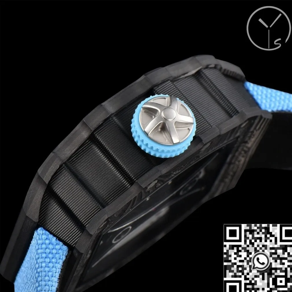 OdorResistant Richard Mille RM53-01 Tourbillon Blue Nylon Strap Watch YS Factory 2871