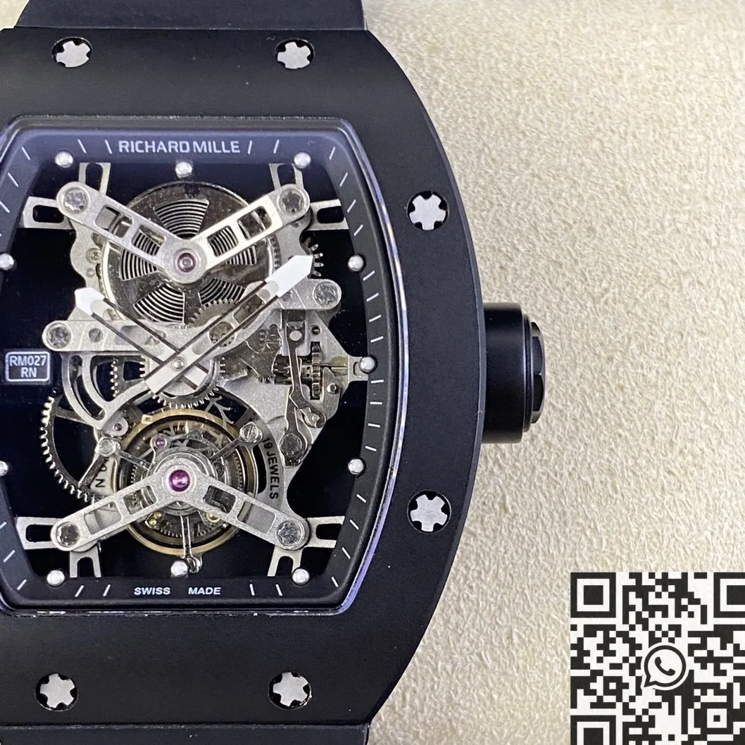 Richard Miller RM027 Black Titanium Tourbillon Watch YS Factory Packable 2877