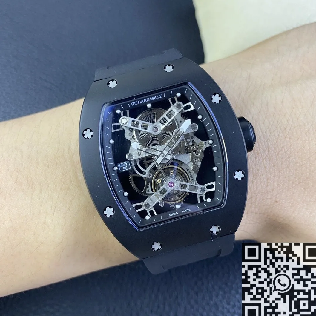 Richard Miller RM027 Black Titanium Tourbillon Watch YS Factory Packable 2877