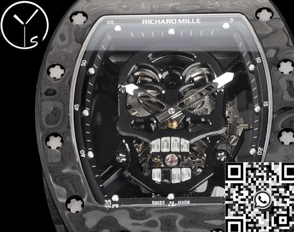 Richard Miller RM052 Black Carbon Fiber Case Watch YS Factory BestValue 2876