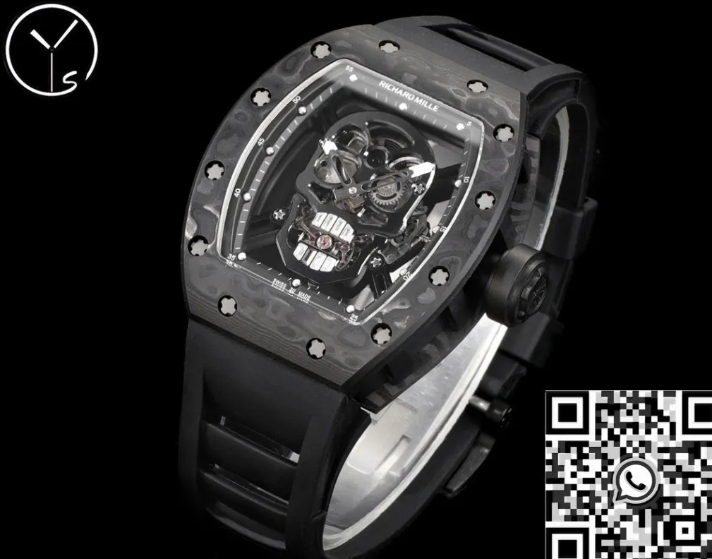 Richard Miller RM052 Black Carbon Fiber Case Watch YS Factory BestValue 2876